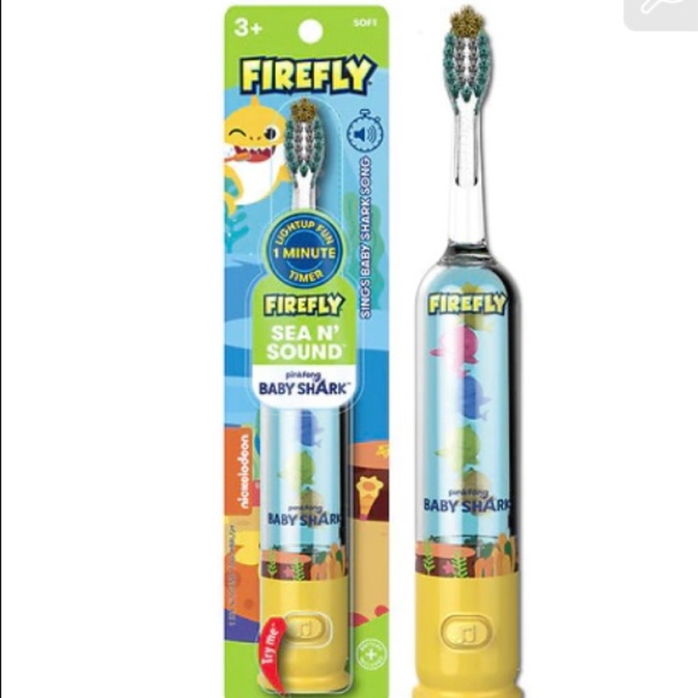 🆕 Firefly Kids Musical Sea N' Sound Baby Shark Toothbrush